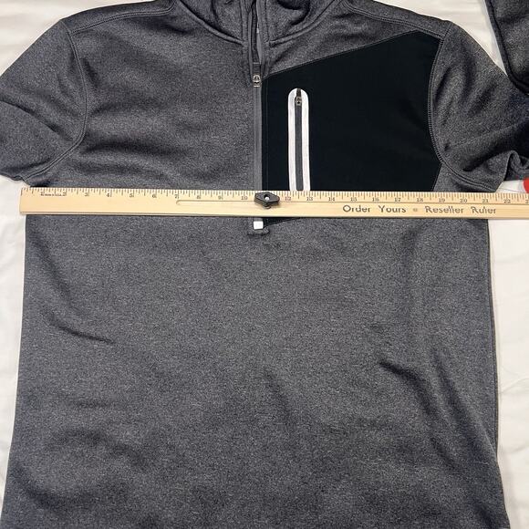 Fila Sport 1/4 Zip Pullover Mens Size M Charcoal Gray Fleece Activewear NWT NEW - Picture 7 of 10
